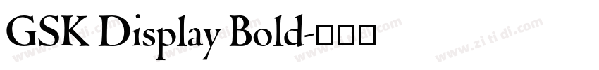 GSK Display Bold字体转换
